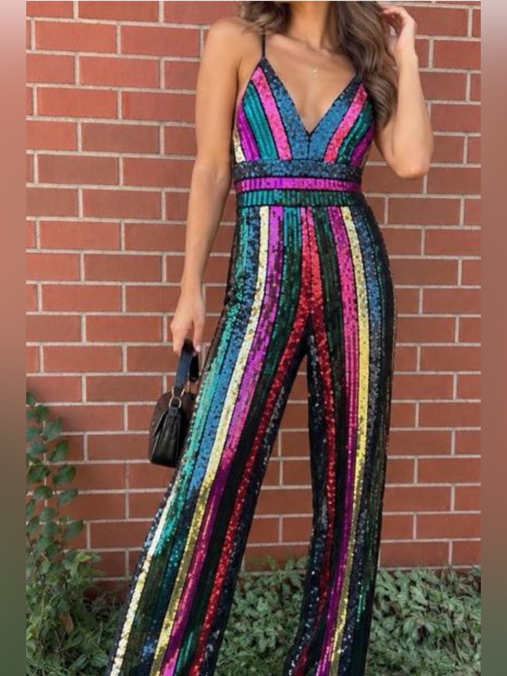EXPRESS Women’s Multicolor Sequin Party romper